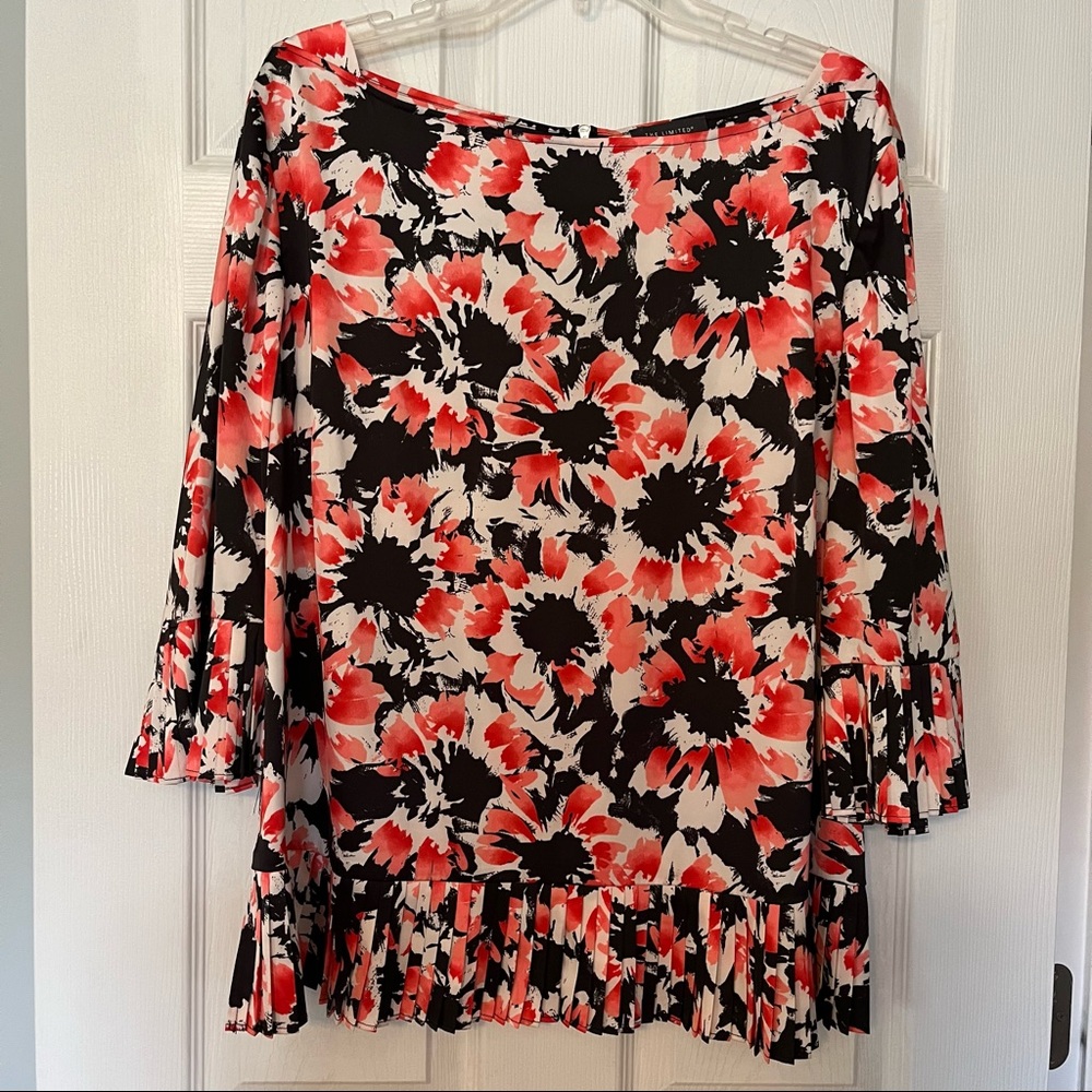 The Limited XL coral pink floral blouse